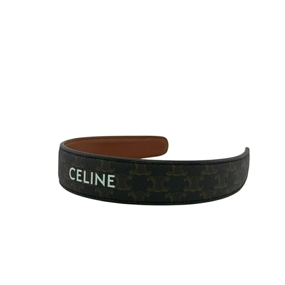 CELINE Triomphe Hair Headband, Black